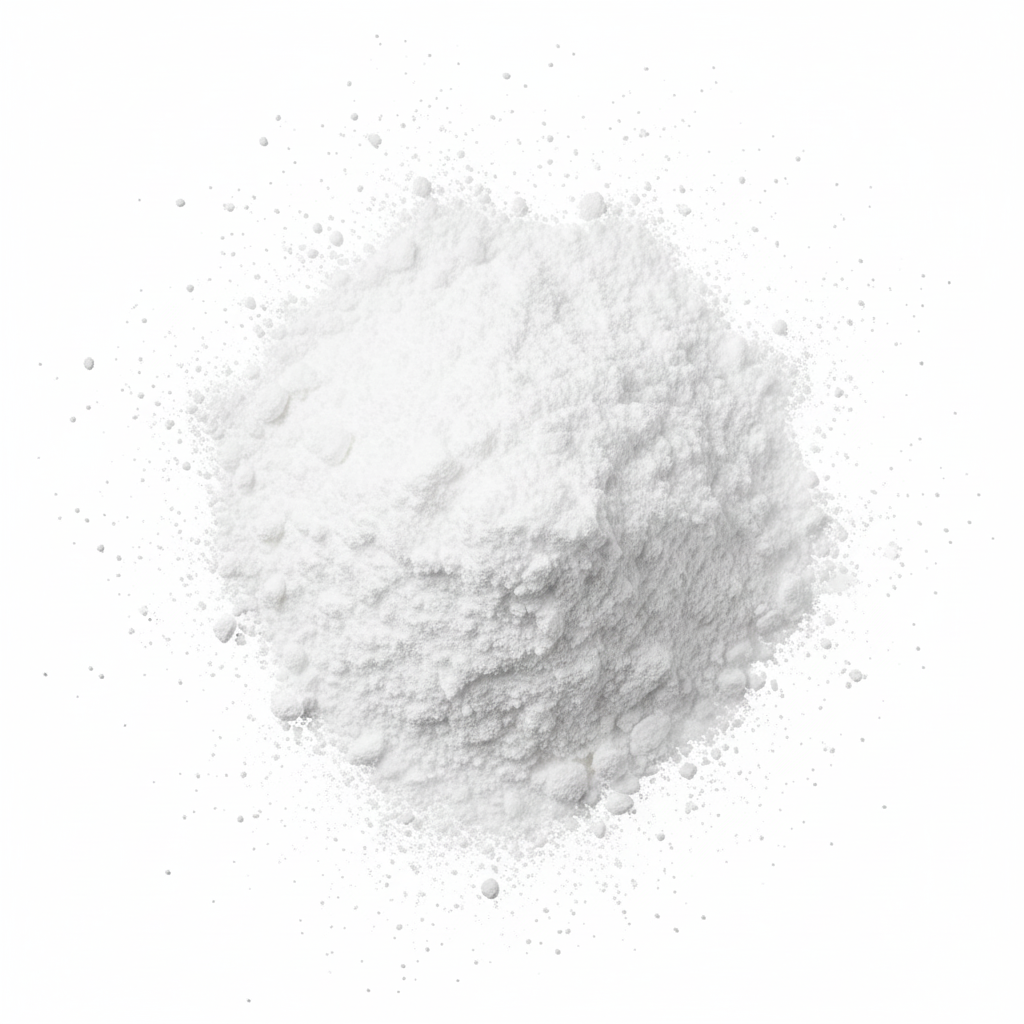 White powder PAP on a white background